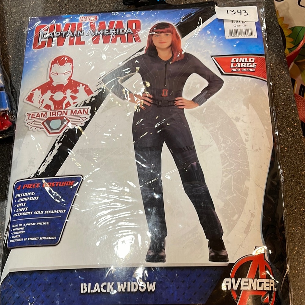 Marvel children’s Black Widow Costume. Child’s large